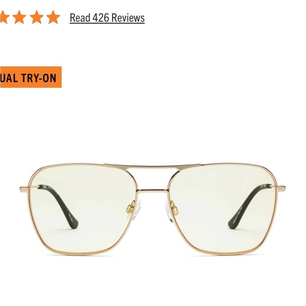 Hooper Gold Aviator blue light glasses for Women - Picture 2 of 4